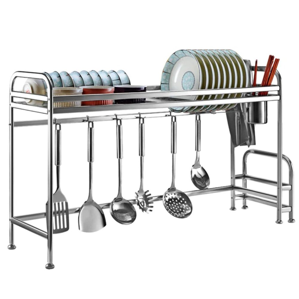 OVER SINK DISH DRYING RACK SHELF STAINLESS STEEL